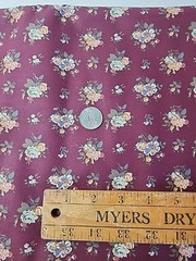 45″ X 4.75yds Burgundy Small Floral Smooth Cotton Sewing Craft Quilting Fabric