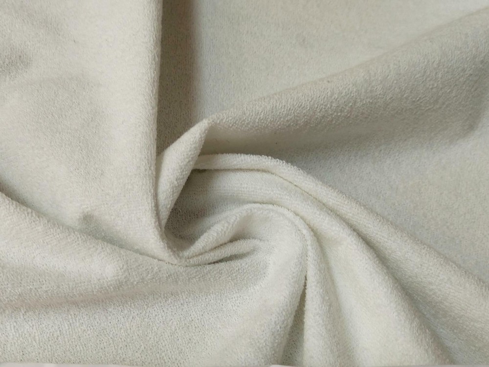 Laminated Terry Towelling Waterproof Fabric Material ECRU