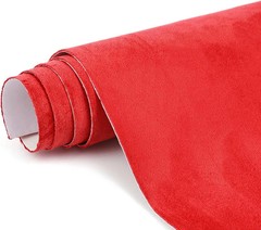 Red Suede Fabric Wrap – 12×60 inch Suede Wrap for Car Interior – Self-Adhesiv…