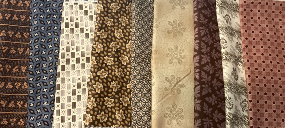 Civil War Reproduction Fabric Fat Quarter Bundle Rothermel Marcus Brackman Lot