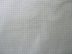 Powder Blue and White Mini Check Cotton Flannel Fabric 1 Yd x 42″ Doll Clothes