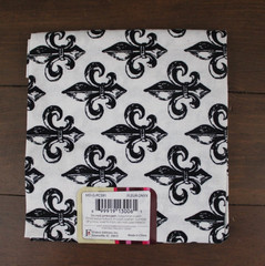 Fabric Fat Quarter Single Piece 100% Cotton 18″ x 21″ “Fleur Onyx” Pattern NEW!