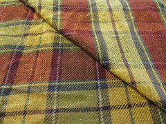 (3) Pieces New Upholstery(Remnant) Check/Plaid Fabric(See description of sizes)