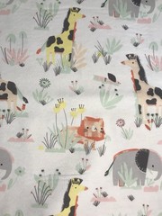 Jungle Animals In Grass Super Snuggle Cotton Flannel Fabric BTY
