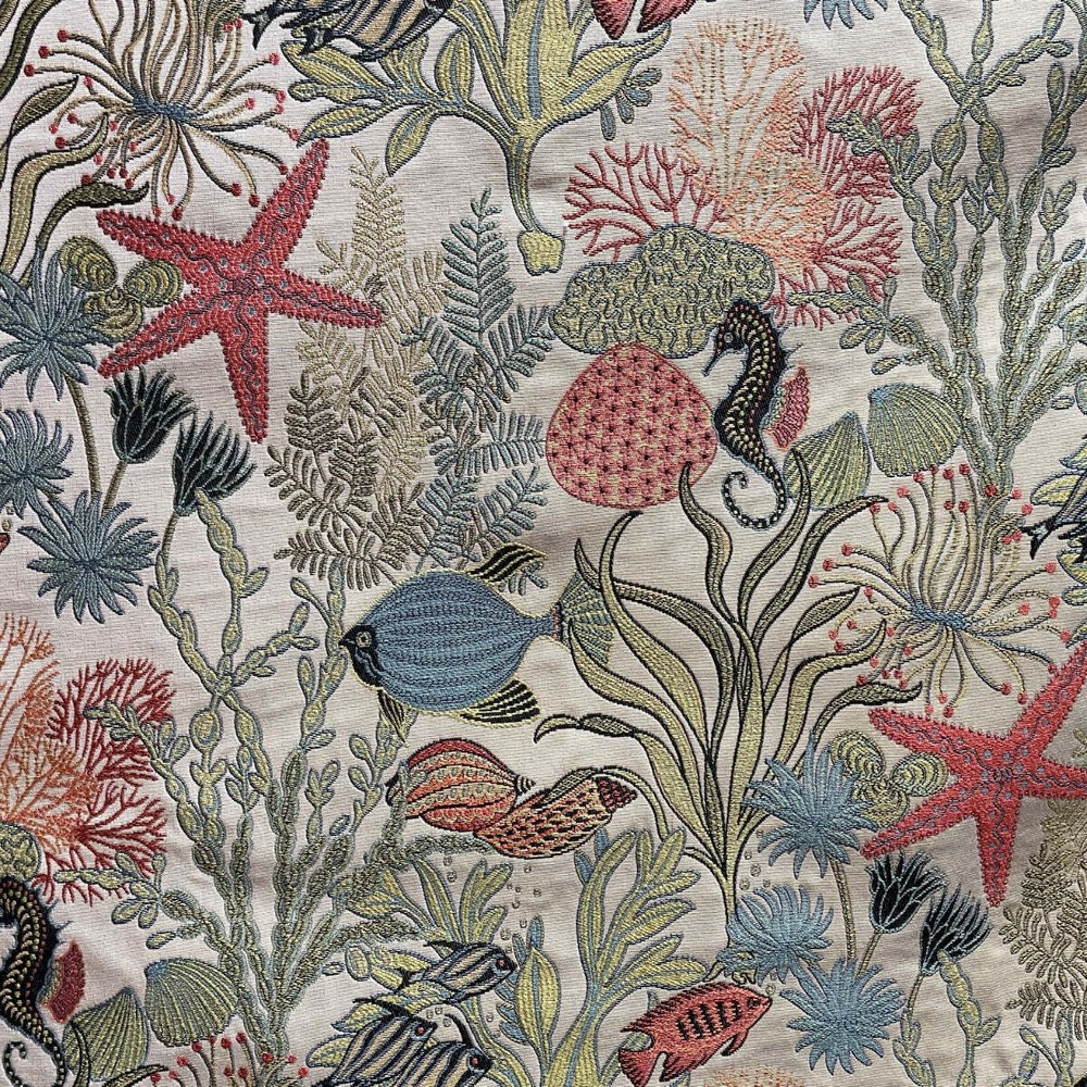 Holy Mackerel Aqua Swavelle Mill Creek Fabric
