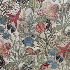 Holy Mackerel Aqua Swavelle Mill Creek Fabric