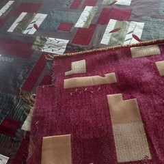 Luscious Upholstery or Pillow Fabric Patchwork Quilt Blanket Throw 60″ WX48″ L