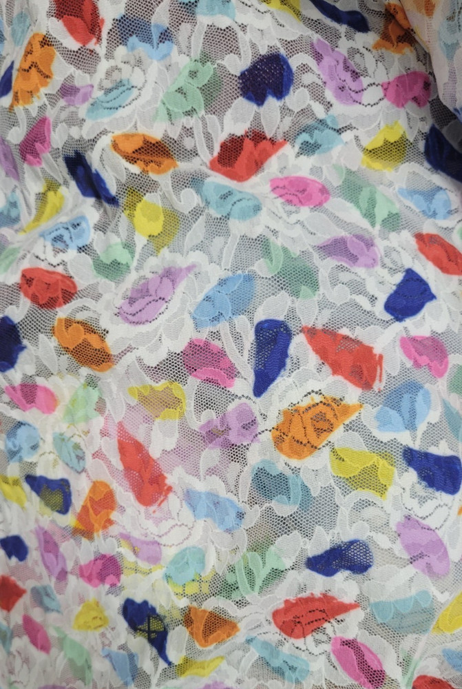 FABRIC – Sheer Jersey Fabric – By the Yard – Confetti Colors