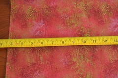 By 1/2 Yd, Pink Red Gold Print Quilt Cotton, RJR/Beyer/Northern Lights/0494,B713