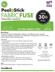 PeelnStick Fabric Fuse Hem Tape – Double Sided Fabric Adhesive – No-Sew, No-I…
