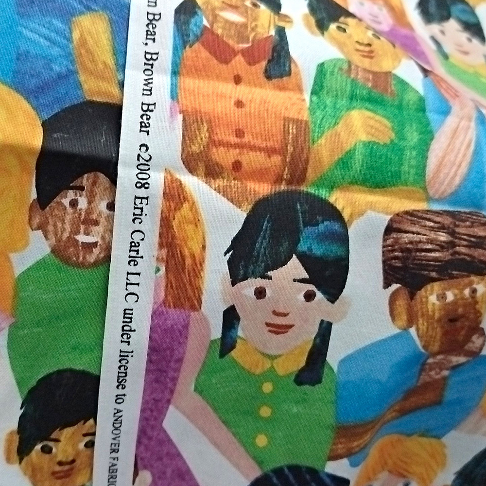 Andover Fabrics Eric Carle Brown Bear Print Multicolor 2008 OOP