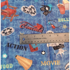 Hollywood Movie Fabric Cotton 86″ Long x 43″ Wide Cinema Projector Popcorn