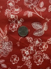 Cotton Quilt Fabric Riley Blake Heirloom Reds 1 Yd Floral