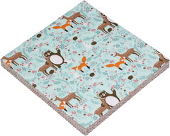 42 Pcs 10X10 Woodland Animals Cotton Fabric Squares for Baby Quilt, Sewing, Craf
