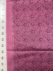 Plum / Maroon W/ Flowers Cranston VIP Cotton Fabric 1/2 Yard 18 By 44” New