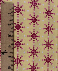 “Hugs & Kisses” Fabric By Linda Lum DeBono For Henry Glass Snowflake Hearts 1+Yd