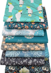 50Pcs 100% Cotton Fabric Bundle 10″ X 10″ Precut Fat Squares Sheets Printed Flor