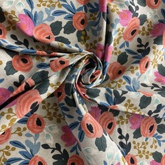 Cotton and Steel Floral Canvas Fabric by Rifle Paper Co NEW Sold by the Yard