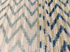 Colefax & Fowler Zigzag Ombre Velvet Fabric- Jerome / Blue 6.75 yds F4013-02