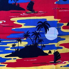 31×44″ PIECE Island Sunset Cotton Fabric by Burlington Studio – Quilt, Sew