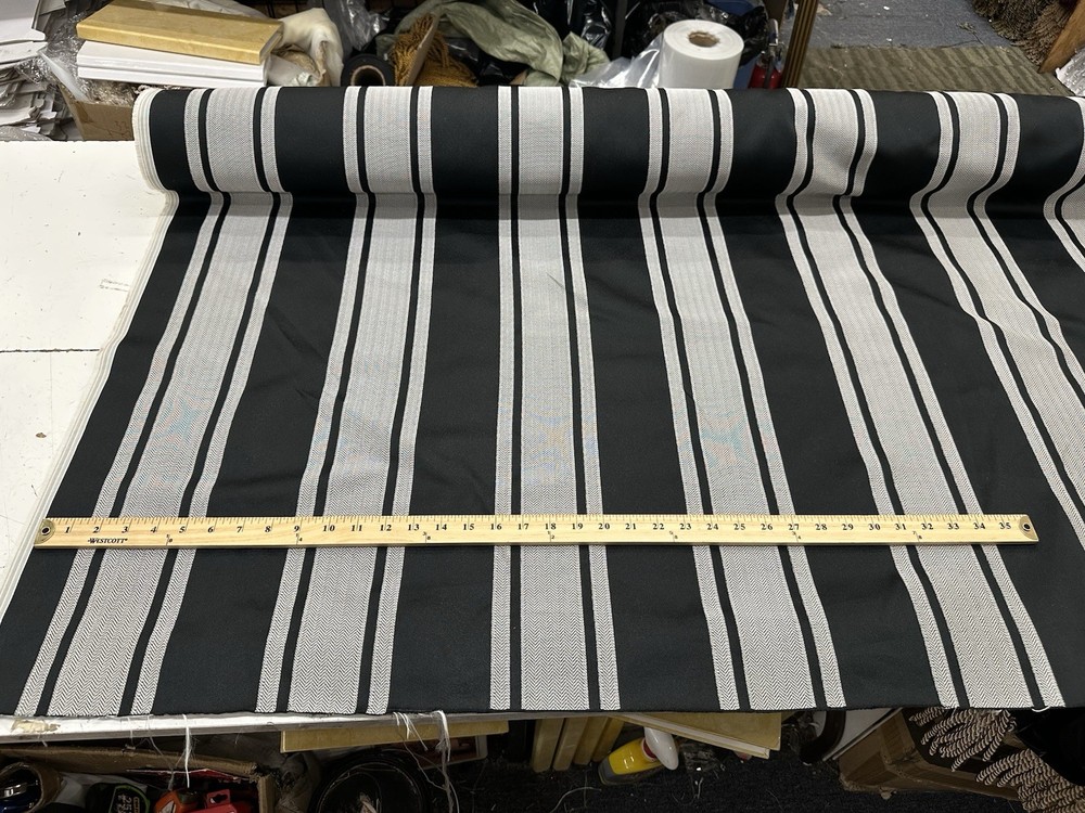 FAUX SILK Striped Fabric 58 Inch DRAPERY UPHOLSTERY Sold By The Yard