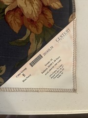 Century Upholstery Fabric Sample Cotton/linen Navy 20185 Grapes Floral