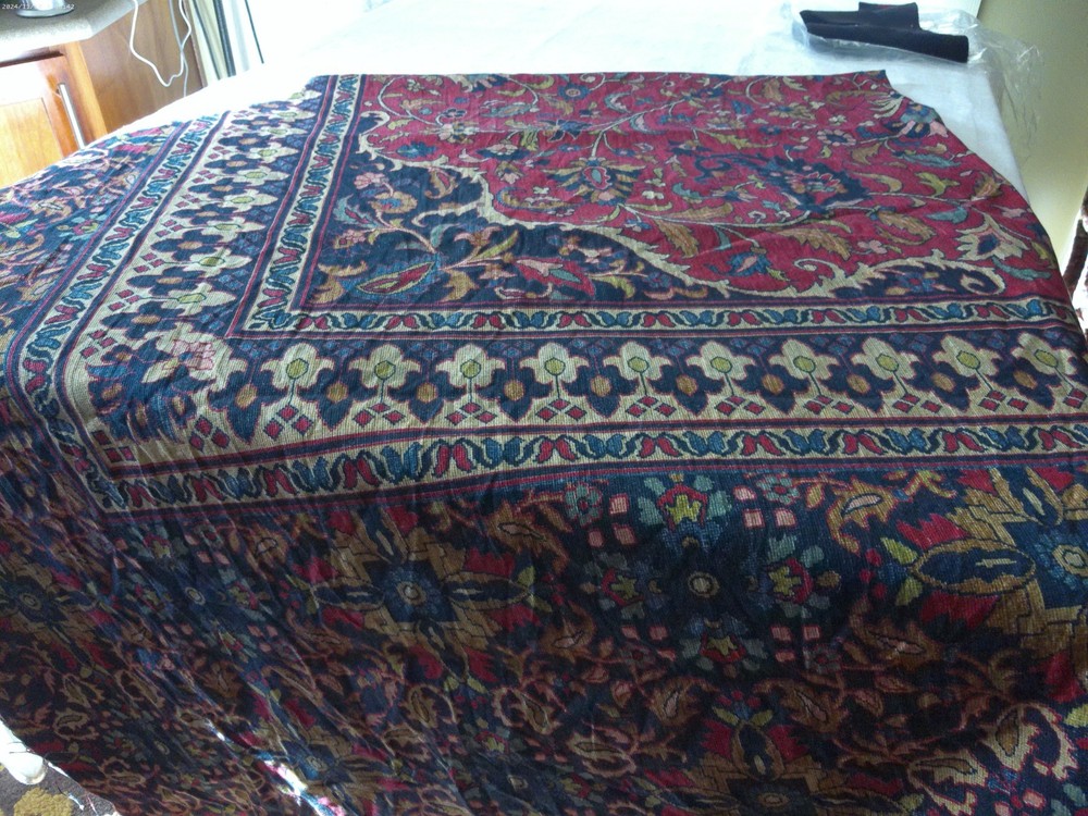 Ralph Lauren POET’S SOCIETY RUG TAPESTRY COTTON FABRIC 113″w X 100″l New