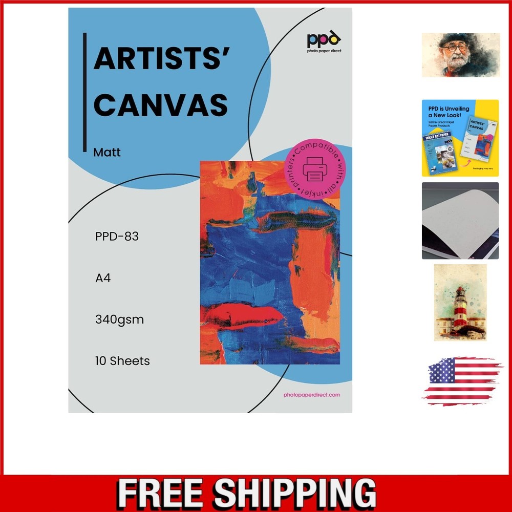 Durable Printable Fabric Paper – Matte Finish, 340 gsm, 10 Sheets, Inkjet Ready