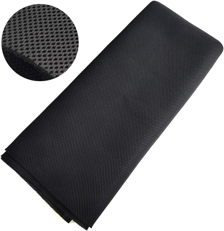 Speaker Grill Cloth Stereo Mesh Fabric for Speaker Repair, Black – 55 X 40 in /