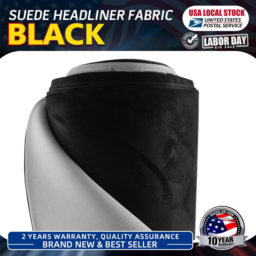 60×60 Inch Black Headliner Fabric Material DIY for Car/Truck/SUV Roof Upholstery