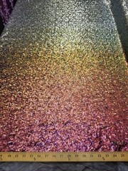 Iridescent Pearl Lavender to Silver Nylon 2WAY Stretch Mesh OMBRE Sequin Fabric