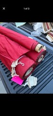 Fabricut Contract Topaz Cardinal Red Shiny Fabric 110yds Discontinued Multiuse