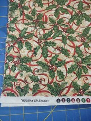 Cotton Quilt Fabric Lot of 5 Christmas Holiday Prints Holly/Gold tones 3+ yds