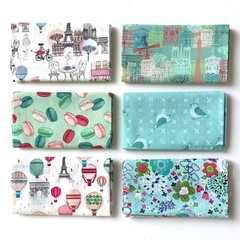 Fabric FQ Fat Quarter Set Travel Places Food Teal Birds Teal 18″x21″ 100% Cotton