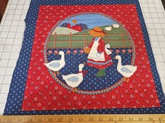 AVAILABLE VTG PILLOW PANEL FABRIC LOT DUCK GOOSE FARMHOUSE COTTAGE GRANDMA CORE