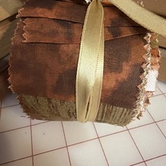 Jelly Roll 2.5 X 42” Brown Rust Metallic Gold Cotton Fabric Roll