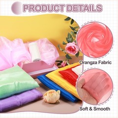 10 Yards x 59″ Iridescent Fabric Organza, Watermelon Red