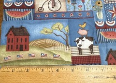 JO-ANN Fabrics cotton 44” wide x 28” long Uncle Sam Patriotic Farm Pattern