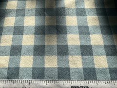 ArtGallery Fabrics Cotton Flannel 2.5 Yards Blue and Ivory Buffalo Checked