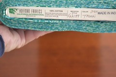 By 1/2 Yd, Turquoise & Blue Paisley Batik, Indonesia, Hoffman, Hand-Painted,B521