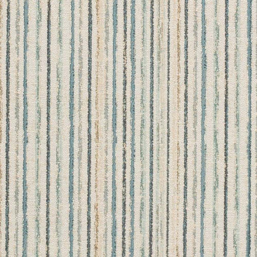 Claudia Aegean Aqua Stripe Woven Pattern Upholstery Fabric by the Yard
