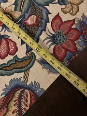 Waverly Greenfield Jacobean Floral Drapery Upholstery Cotton Screen Printed