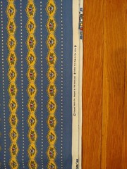 Save 30% off Country Yellow Blue Floral Stripe Cotton Print Concord Fabrics USA