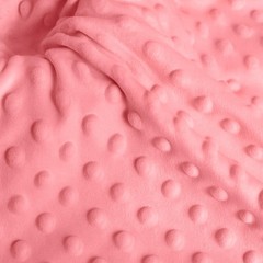 HHZZMIAO Minky Dot Fabric Peach Pink 2 Yards