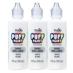 White 3D Fabric Paint Set 4oz Bottles Pack of 3