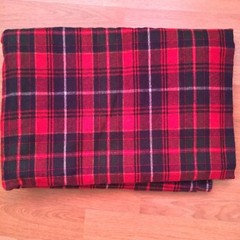 PLAID MATERIAL CLOTHING CLOTHES VINTAGE RARE 2 YARD 7 INCHES CUTTING CLOTHES