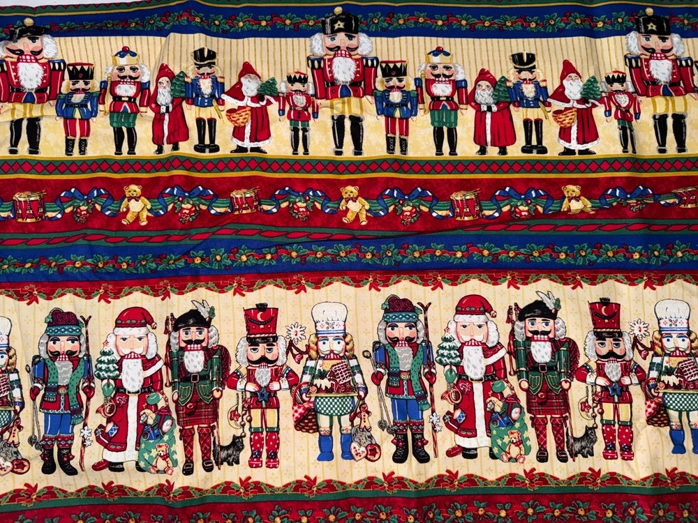 2.3 Yds Northcott Nutcracker Suite Nutcracker Border Christmas Cotton Fabric