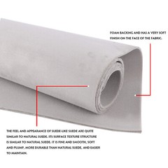 4ft x 5ft Gray Suede Headliner Fabric Automotive Roof Upholstery Foam Backing