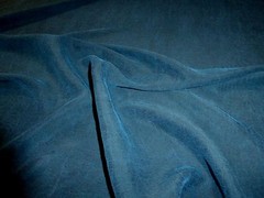 Elegant Dark Teal Crackled Silk Habotai – Black-Backed Double-Face!!