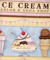 Ice Cream Sundae Parlor Whats The Scoop Cone Soda Food SPX Cotton Fabric PANEL